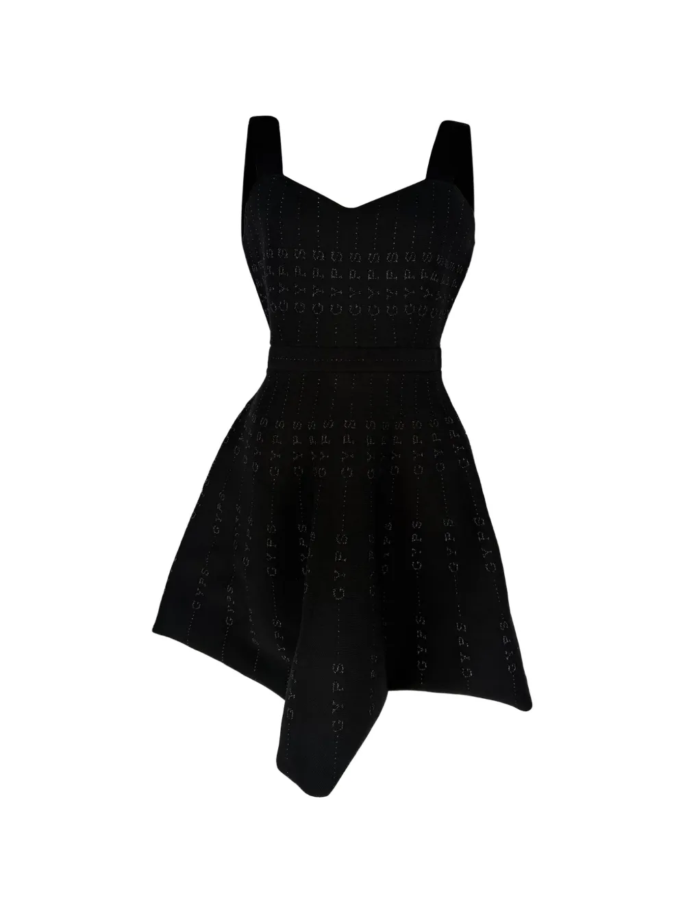 Maje metallic-print stretch-knit dress - Schwarz