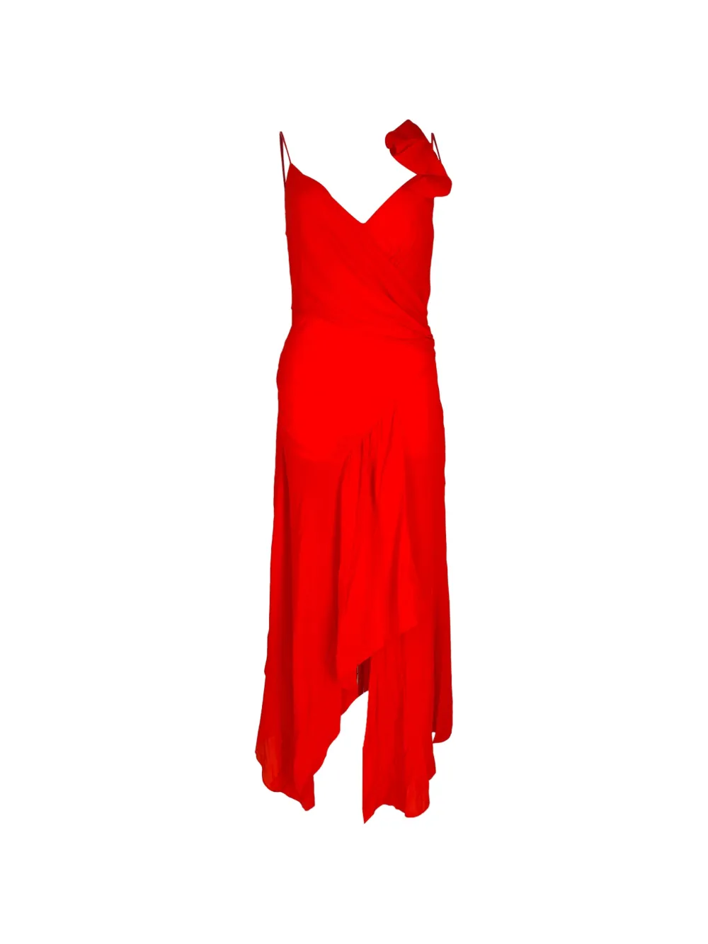 Diane Von Furstenberg Vintage robe asymétrique à design portefeuille - Rouge