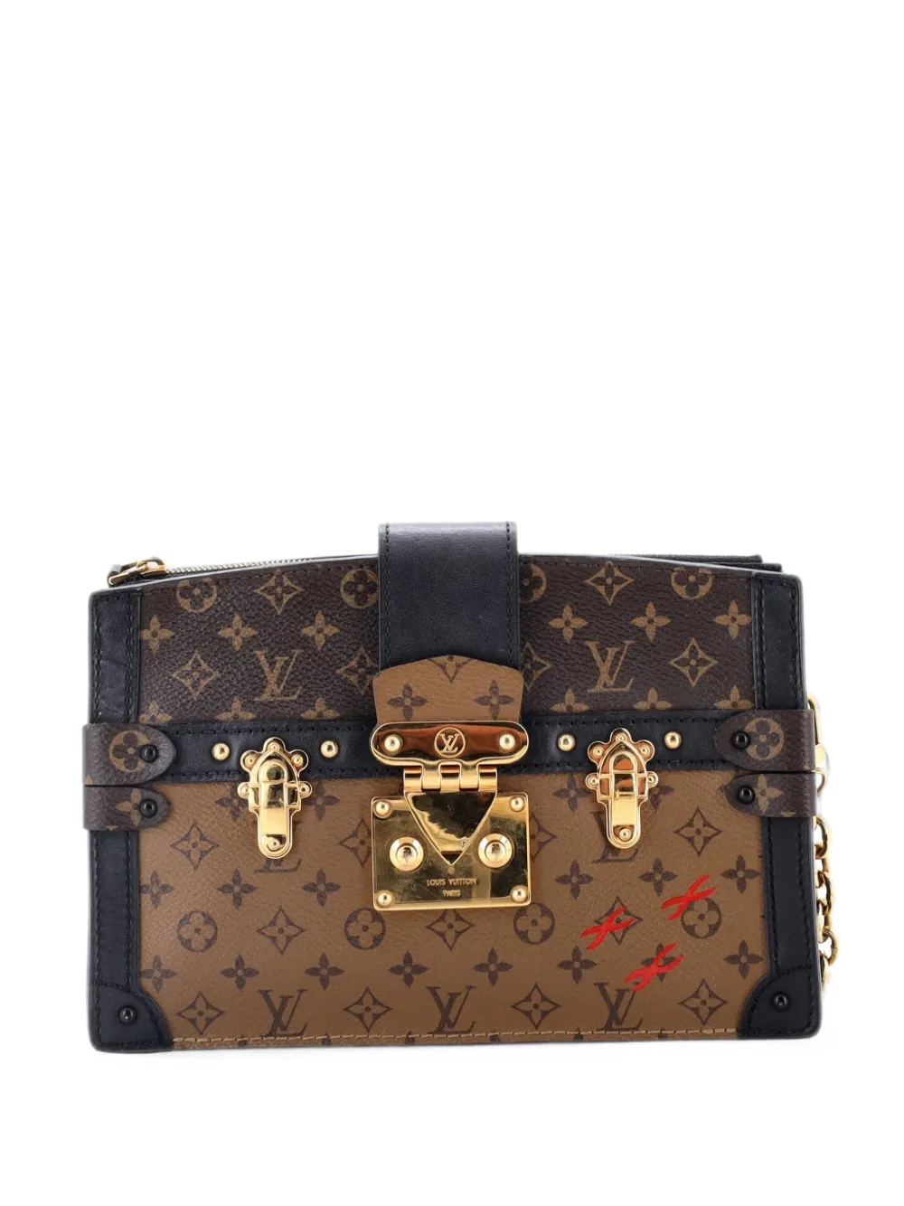 Louis Vuitton Pre-Owned Trunk Reverse Monogram Canvas clutch bag - Marrone