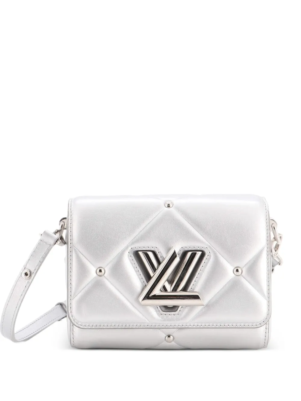 Louis Vuitton Pre-Owned Twist Handbag Studded Quilted Leather PM crossbody bag - Argento