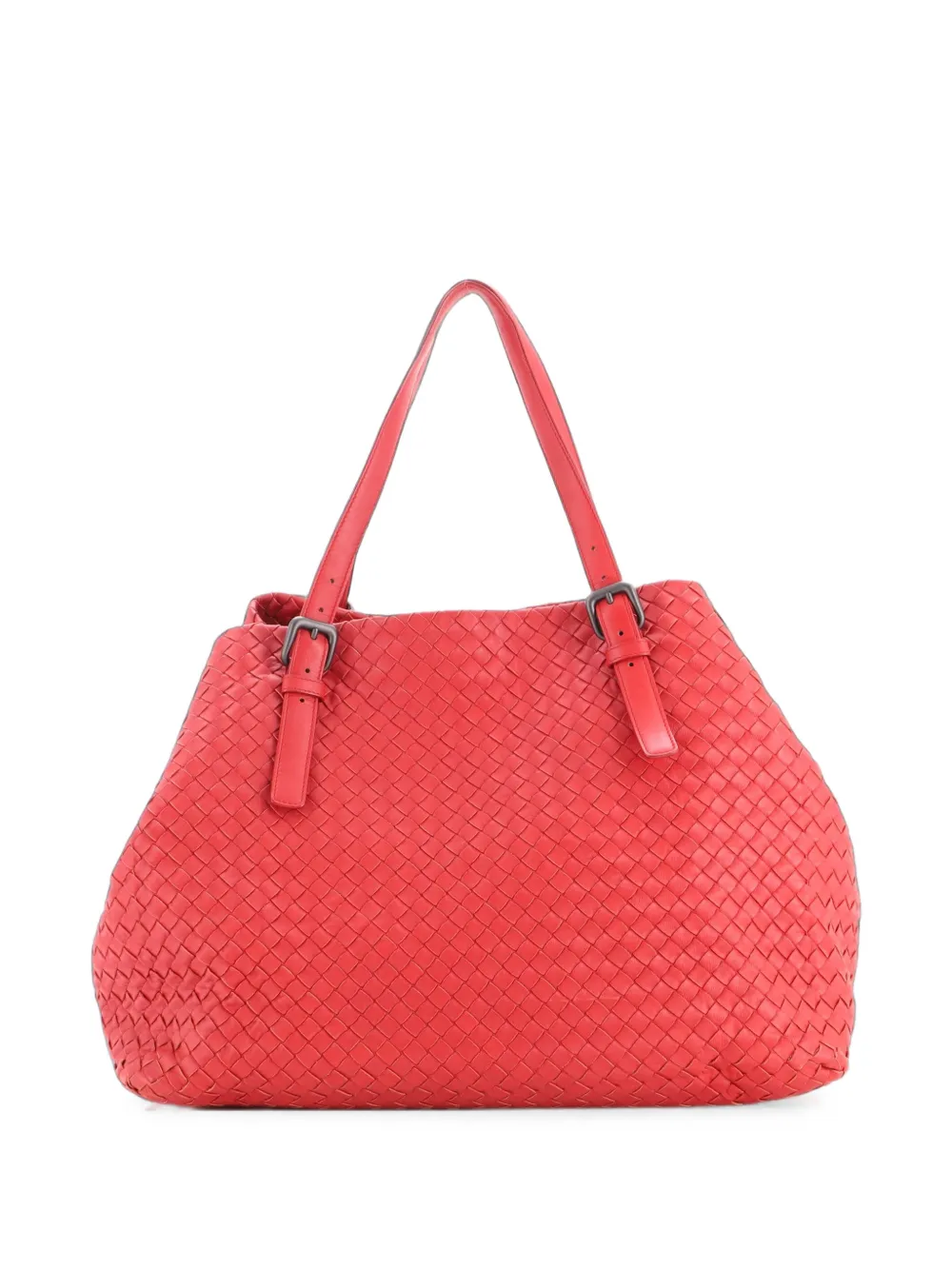 Bottega Veneta Pre-Owned A-Shape Intrecciato Nappa Large tote bag - Rosso