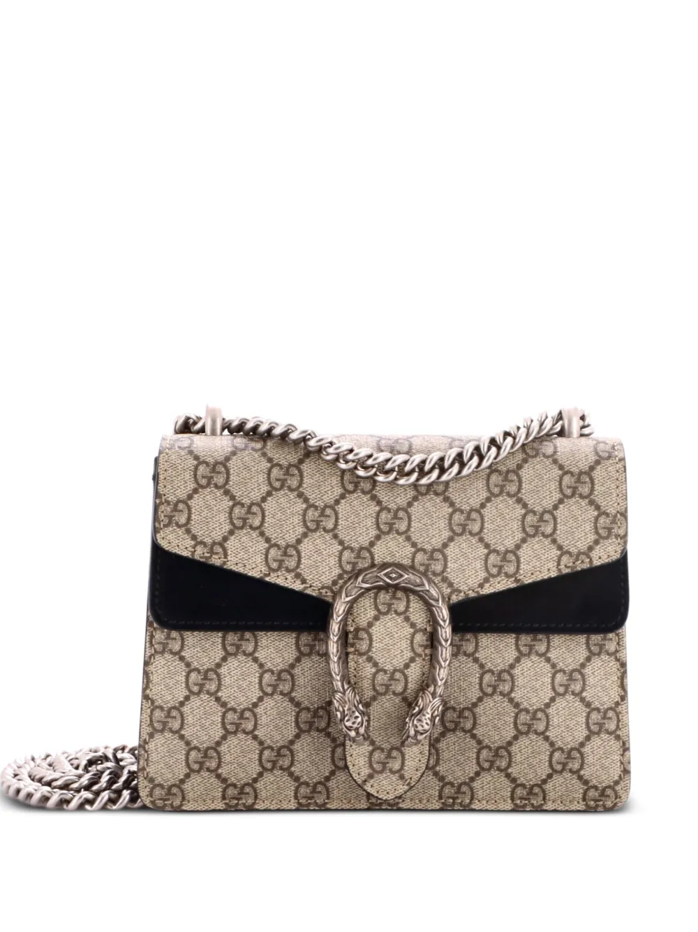 Gucci Pre-Owned Dionysus Bag GG Coated Canvas Mini crossbody bag - Nero