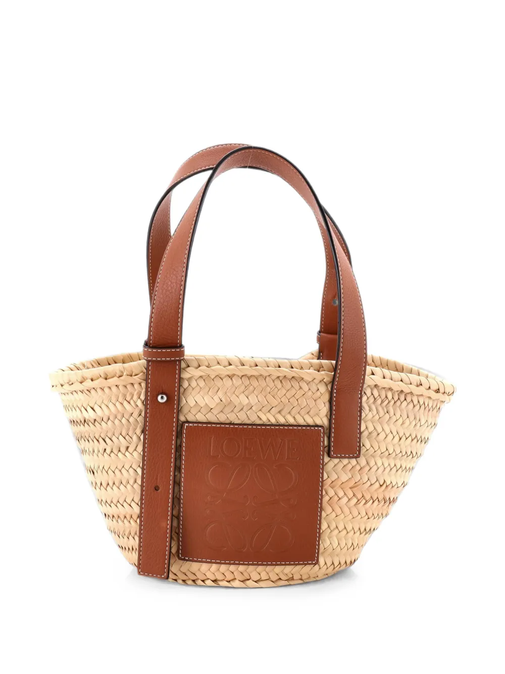 Loewe Pre-Owned Basket Raffia Small tote bag - Braun