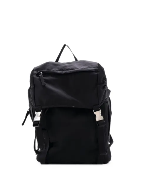 Prada Pre-Owned Double Buckle Tessuto Medium backpack