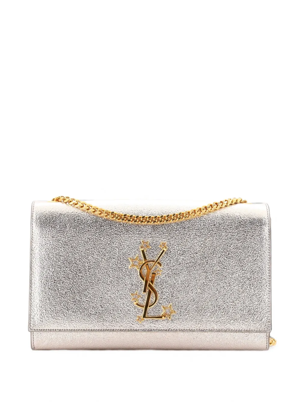 Saint Laurent Pre-Owned Classic Monogram Stars Leather Medium crossbody bag - Metallic