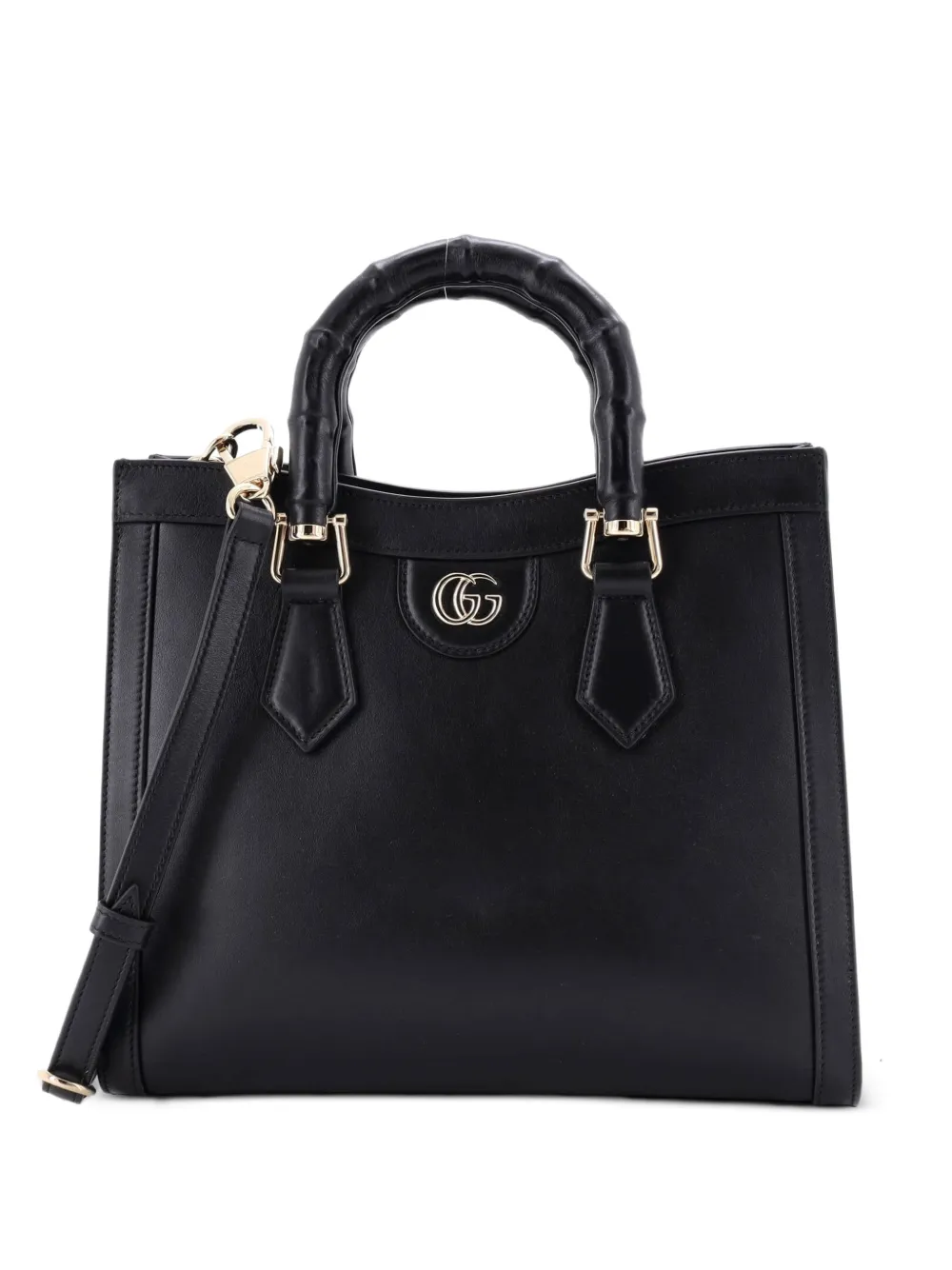 Gucci Pre-Owned Diana NM Bamboo Handle Leather Small tote bag - Nero