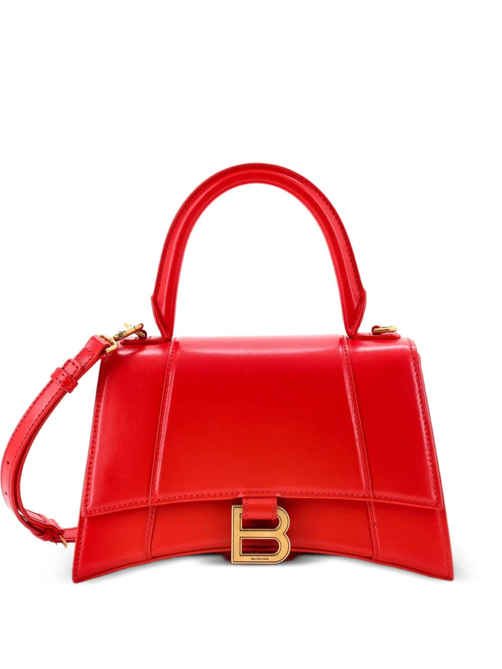 Balenciaga Pre-Owned Hourglass Top Handle Bag Leather Small satchel - Rosso