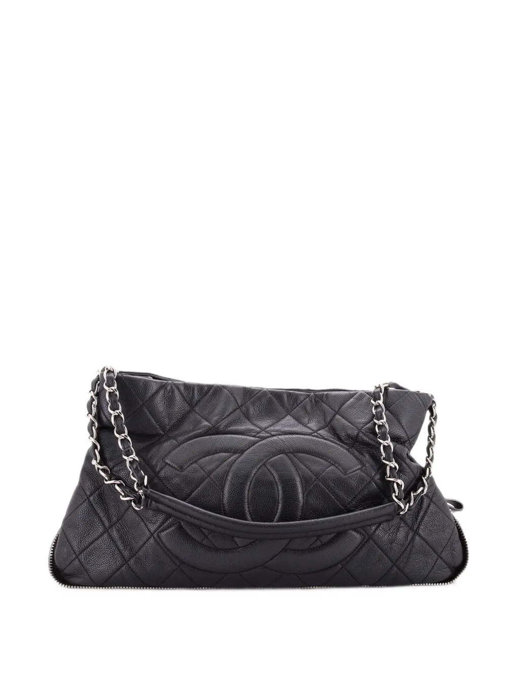 CHANEL Pre-Owned Timeless CC Expandable Tote Quilted Caviar Medium shoulder bag - Nero