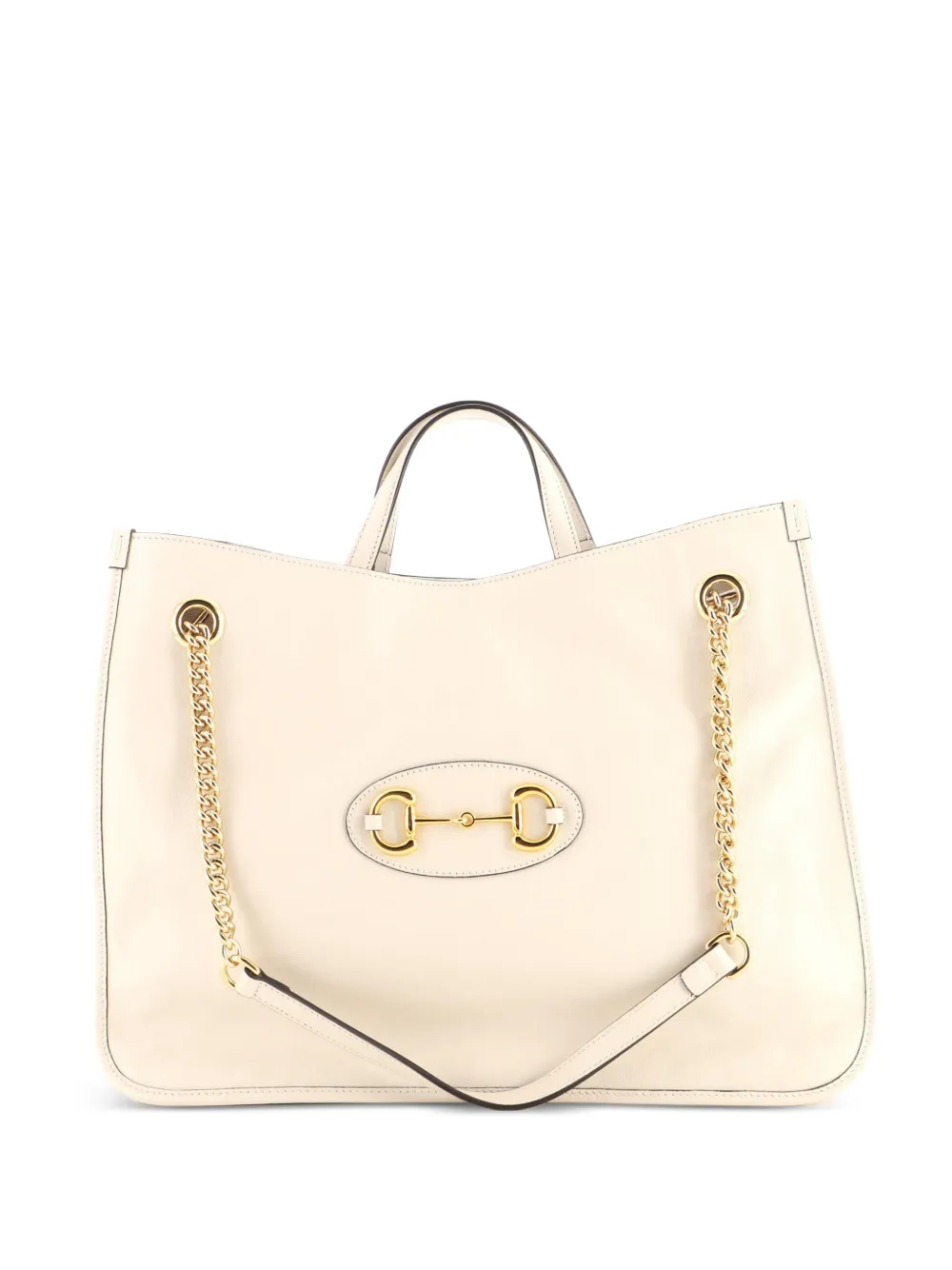 Gucci Pre-Owned Borsa tote con morsetto 1955 - Bianco