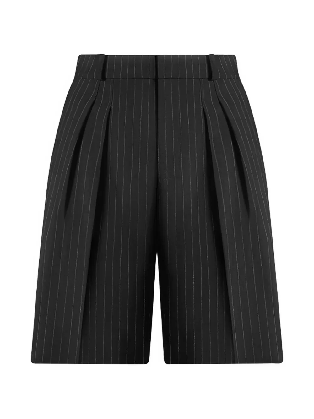 Manière De Voir Shorts sartoriali Lorette gessati - Nero