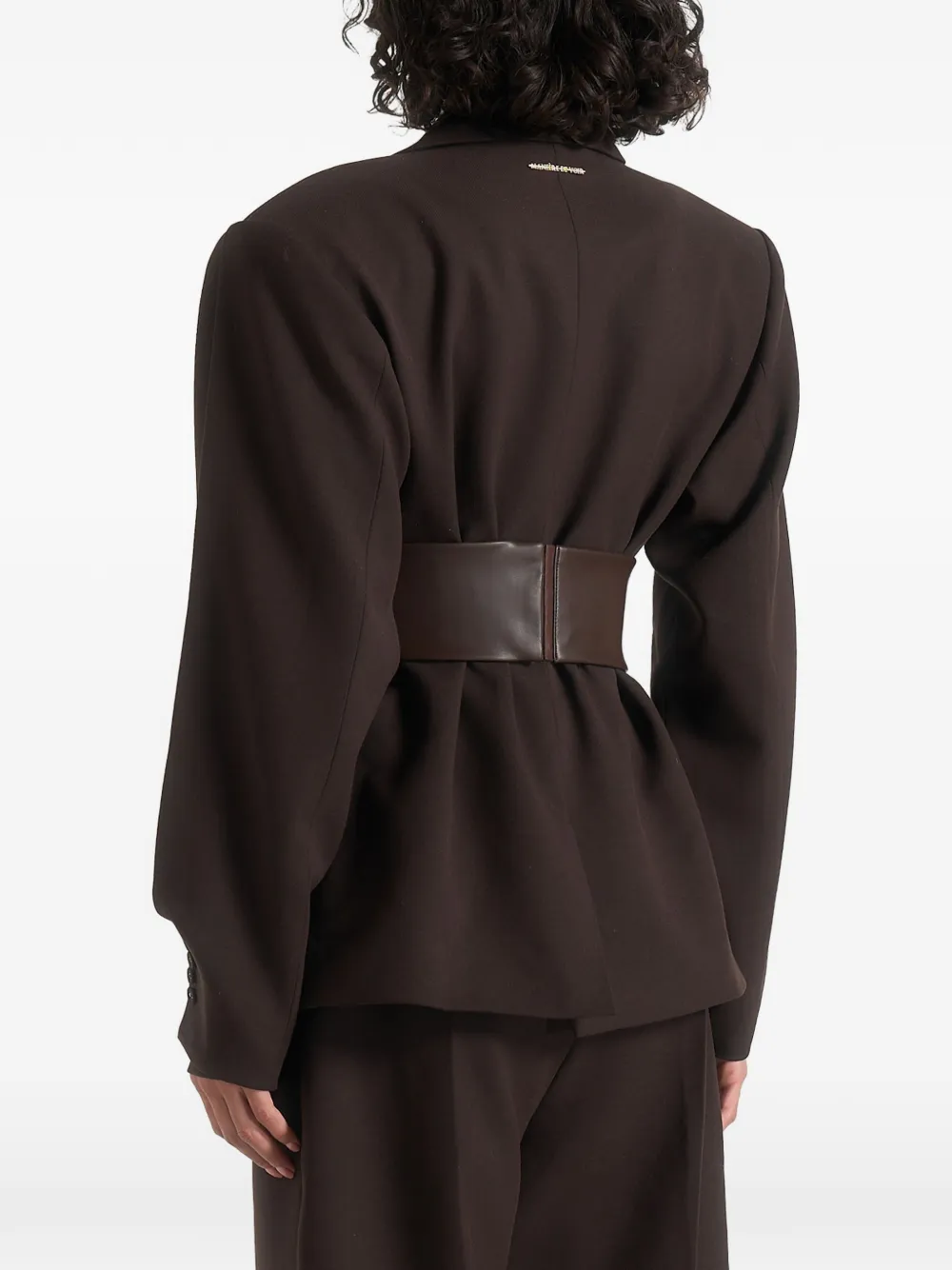 Manière De Voir Marie blazer met rits en ceintuur Bruin