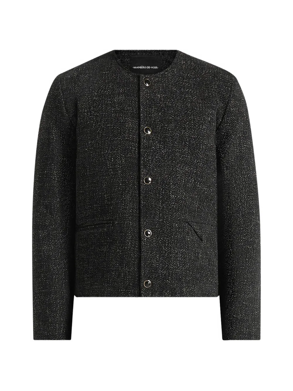 Manière De Voir Melvin textured jacket in black - Schwarz