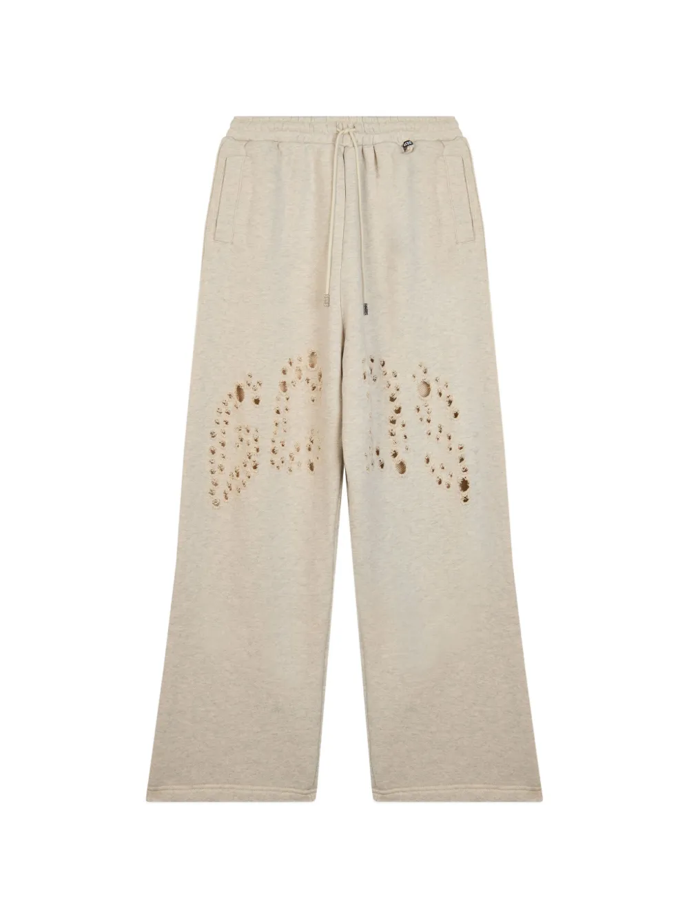 GCDS Pantaloni sportivi laser-cut con logo traforato - Toni neutri