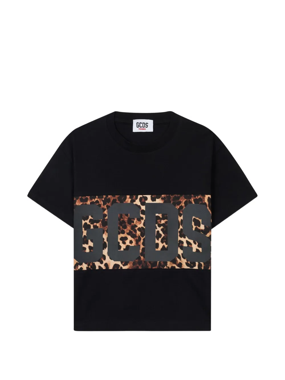 Gcds Kids t-shirt à imprimé animalier et logo - Noir Gcds Kids t-shirt à imprimé animalier et logo - Noir