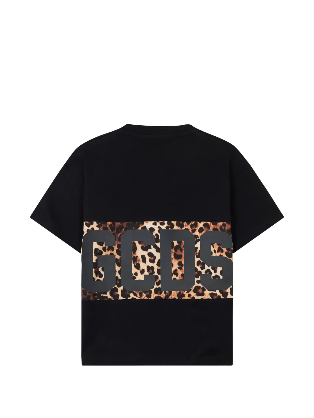 Gcds Kids T-shirt met dierenprint en logoprint Zwart