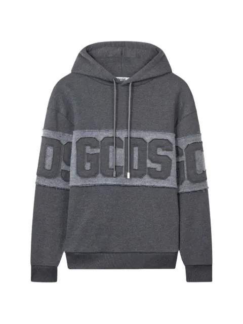 GCDS sudadera con capucha y parche del logo