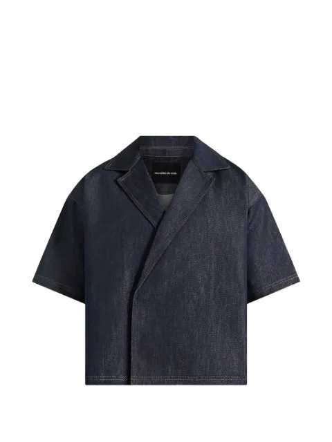 Manière De Voir Abel boxy double-breasted denim shirt in indigo