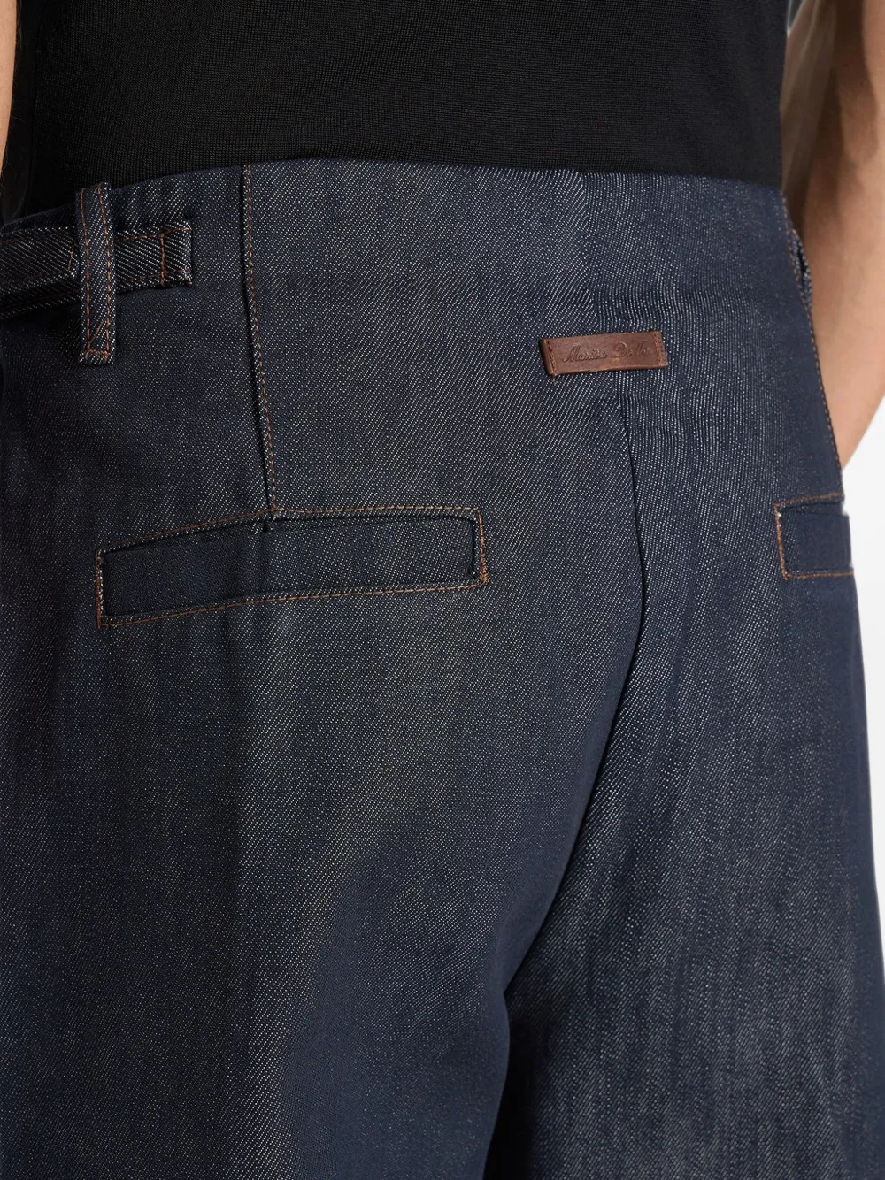 Manière De Voir Lio denim jeans met wijde pijpen en plooien Blauw