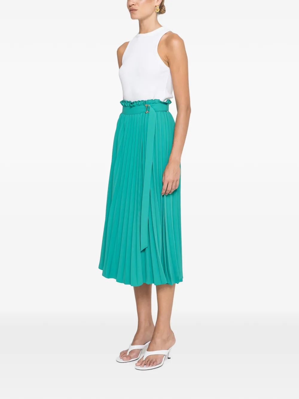 NISSA High waist plooirok Groen