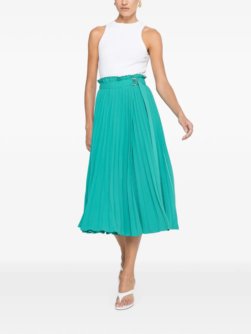 NISSA High waist plooirok Groen