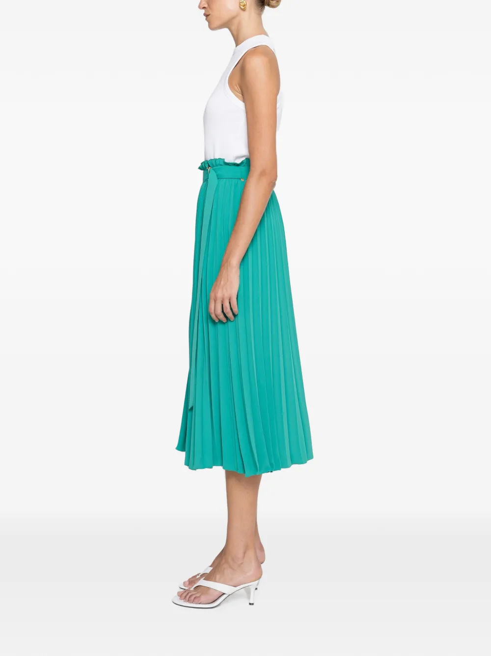 NISSA High waist plooirok Groen
