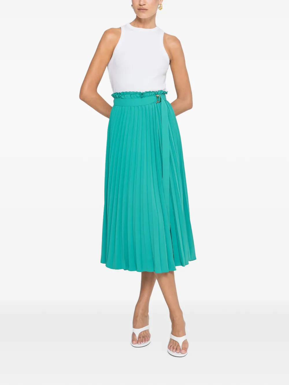 NISSA High waist plooirok Groen