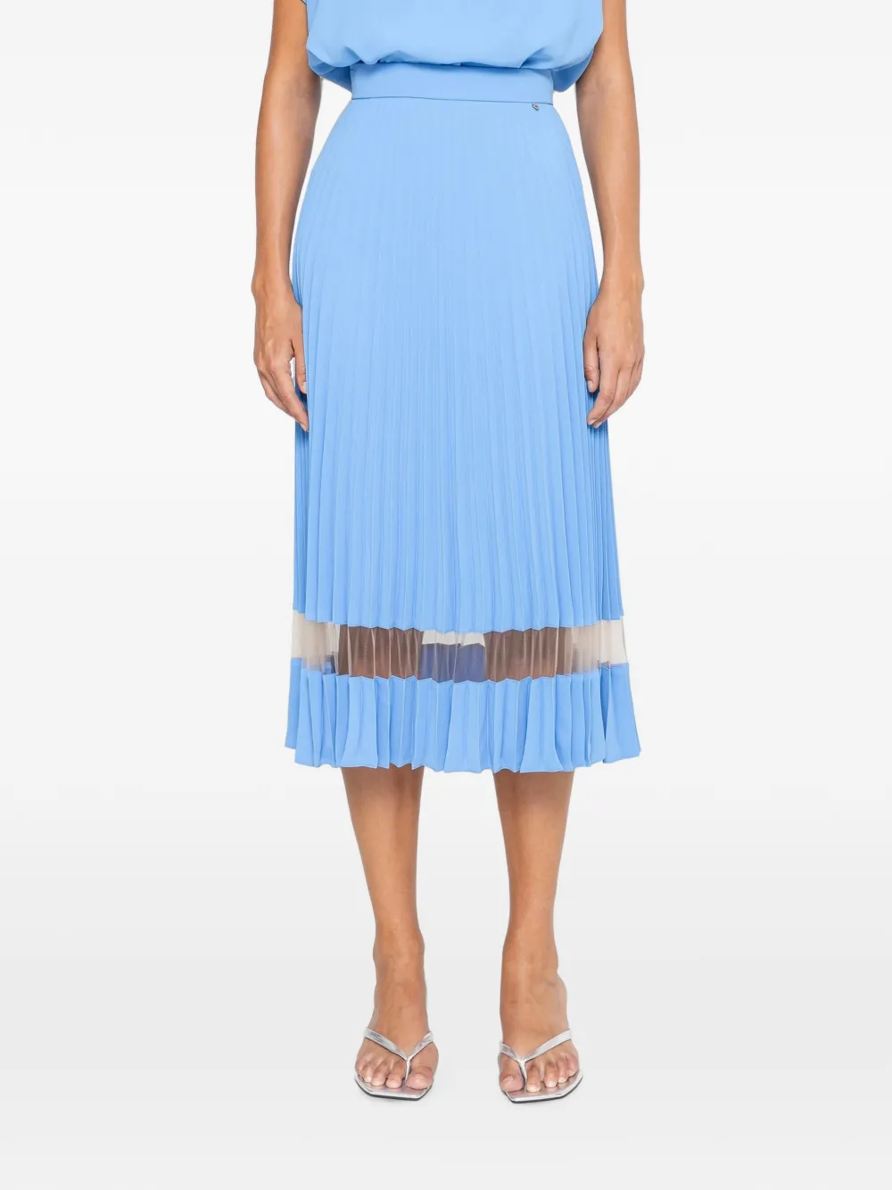 NISSA pleated midi skirt - Blu
