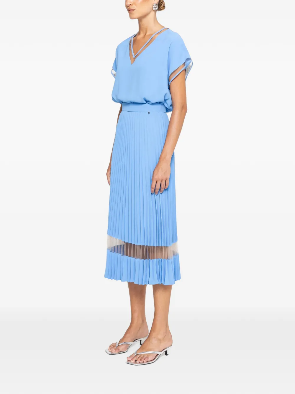 NISSA Midi-plooirok Blauw
