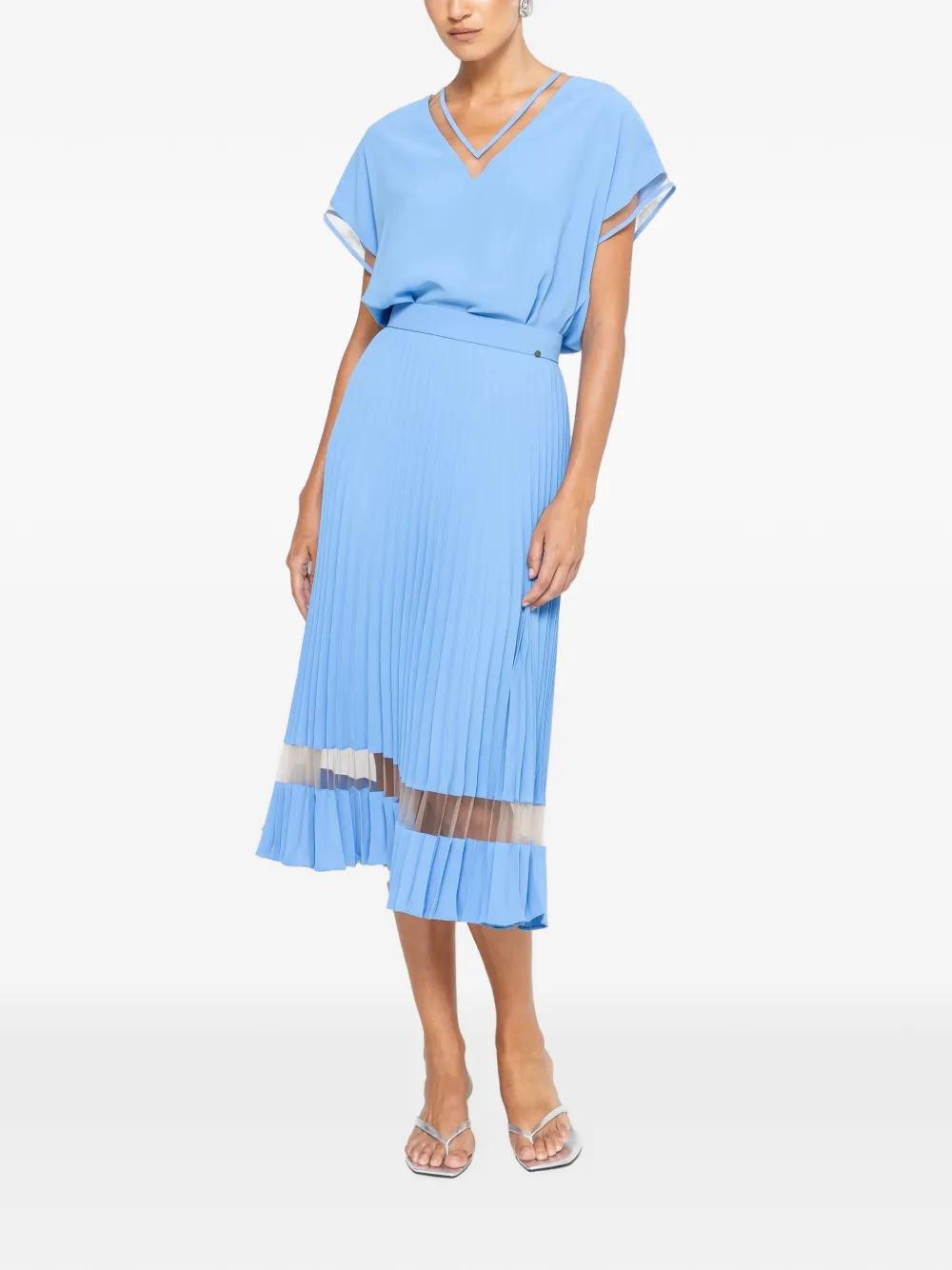 NISSA Midi-plooirok Blauw
