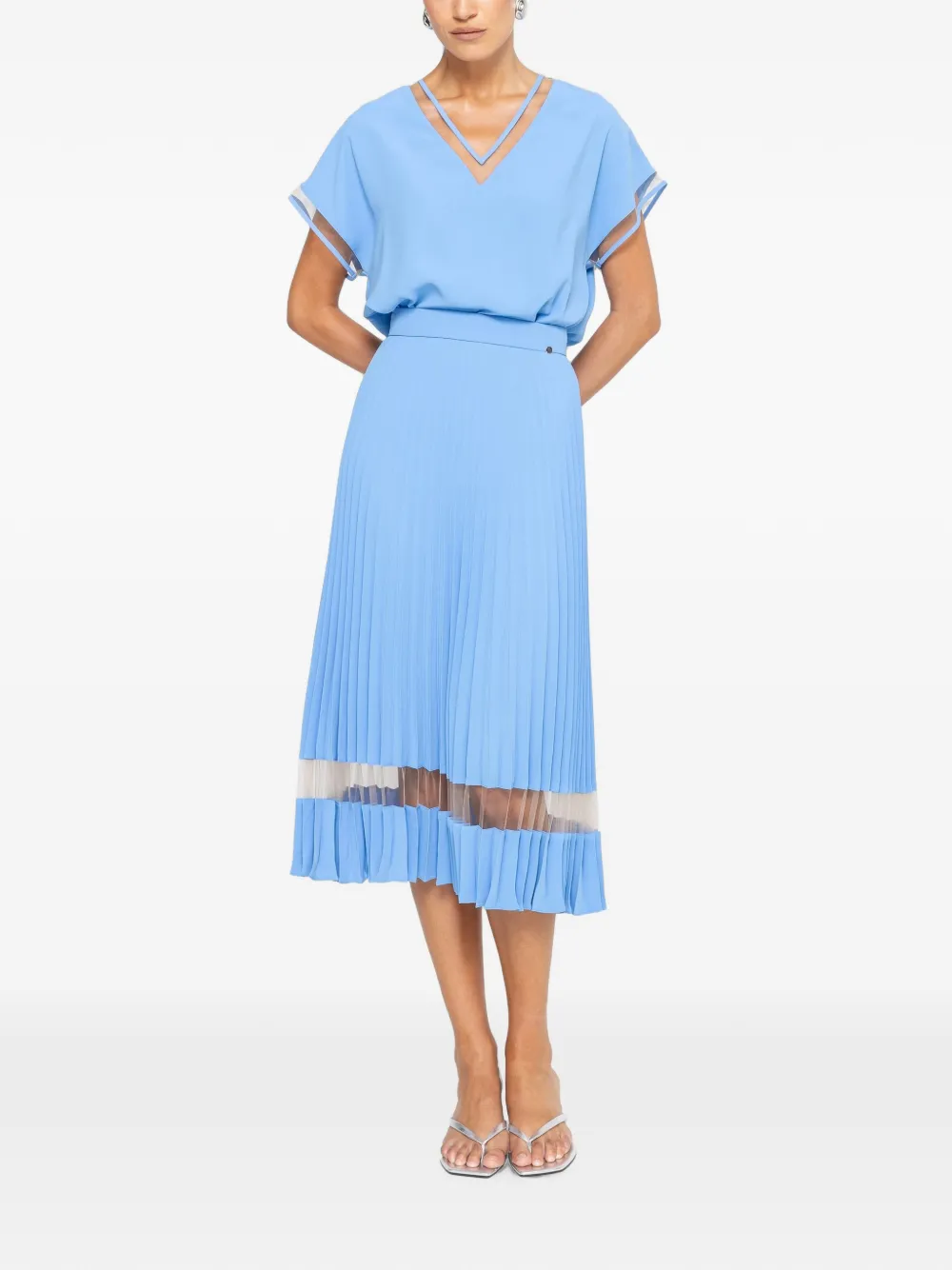 NISSA Midi-plooirok Blauw