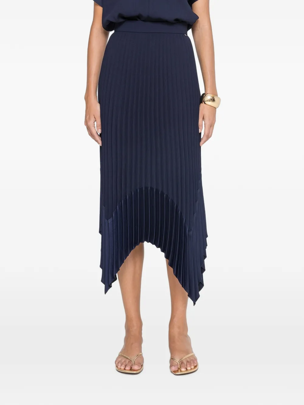 NISSA pleated midi skirt - Blu
