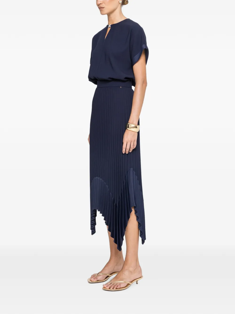 NISSA Midi-plooirok Blauw