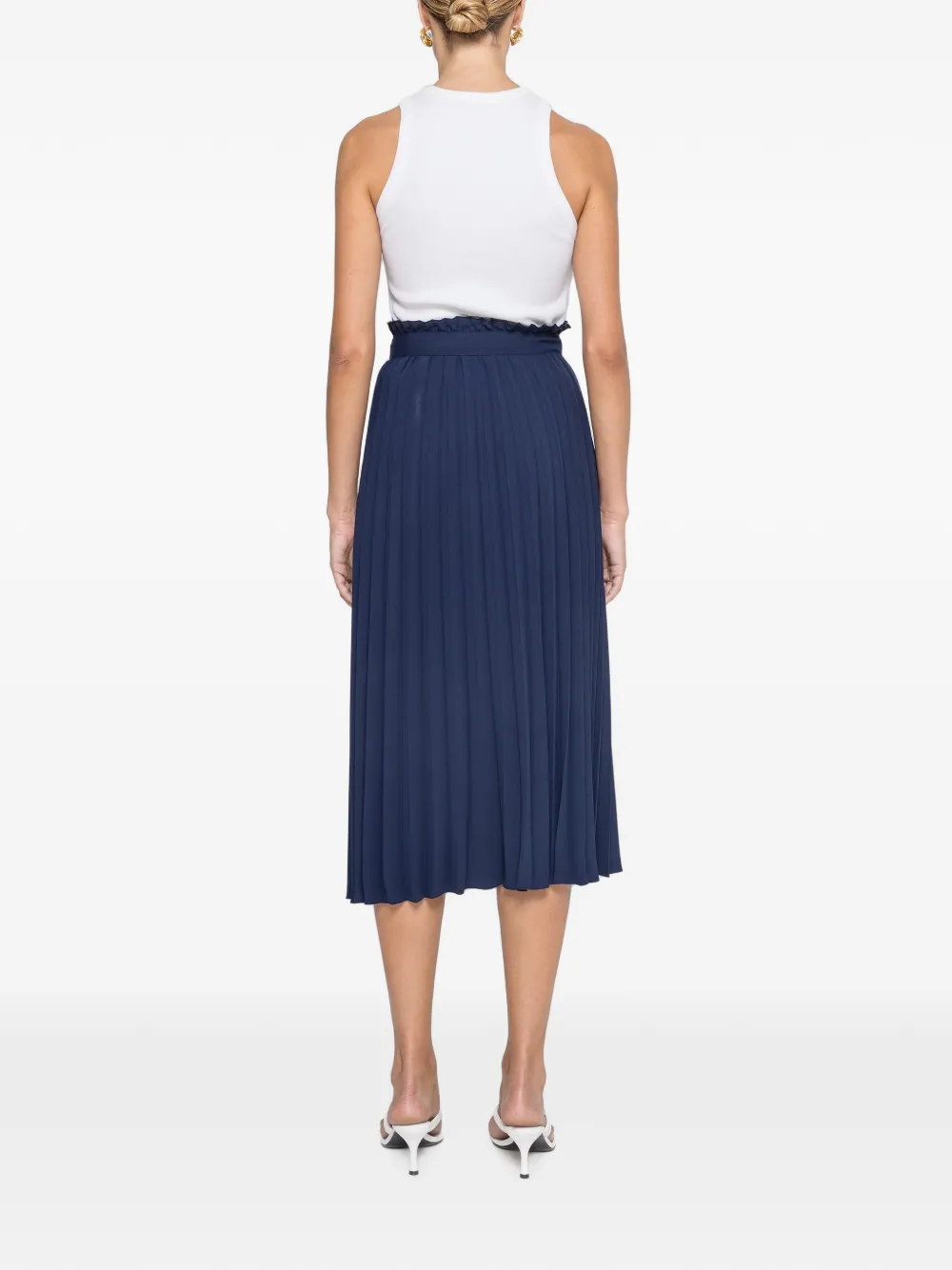 NISSA High waist plooirok Blauw