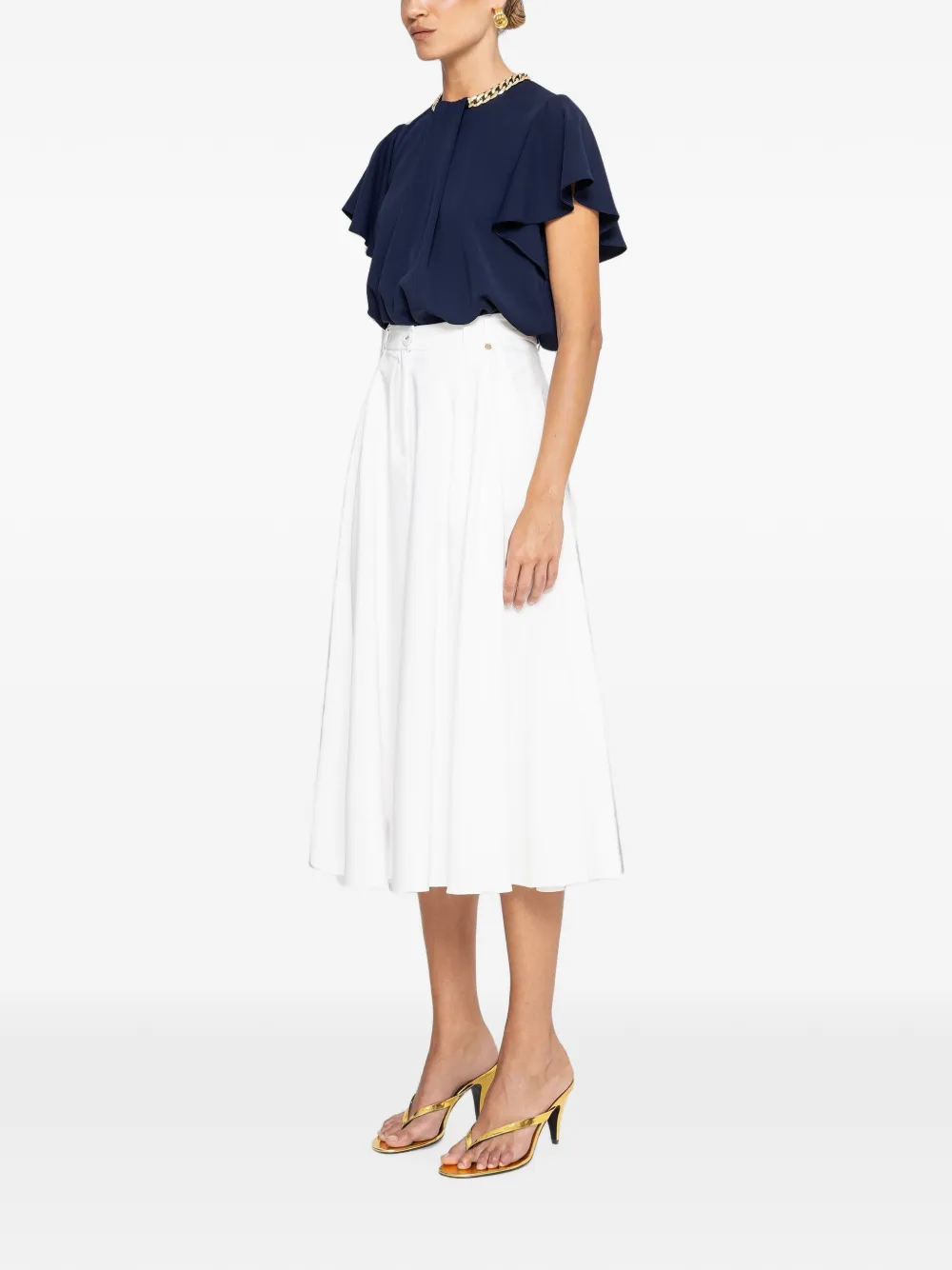 NISSA Top met kettingdetail Blauw