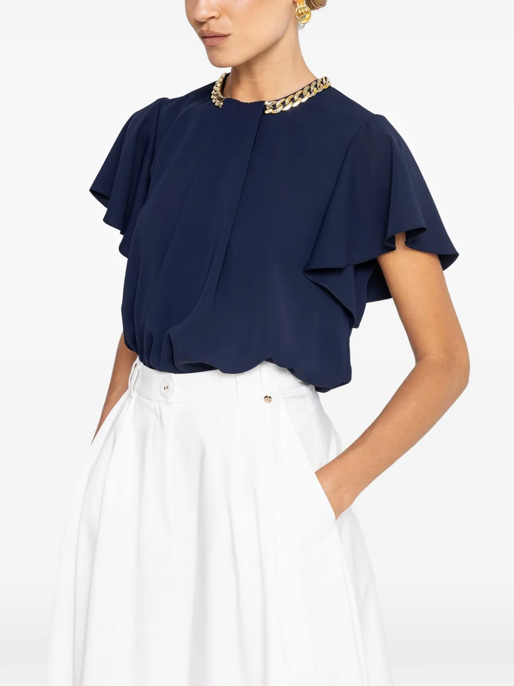 NISSA chain detail top - Blu