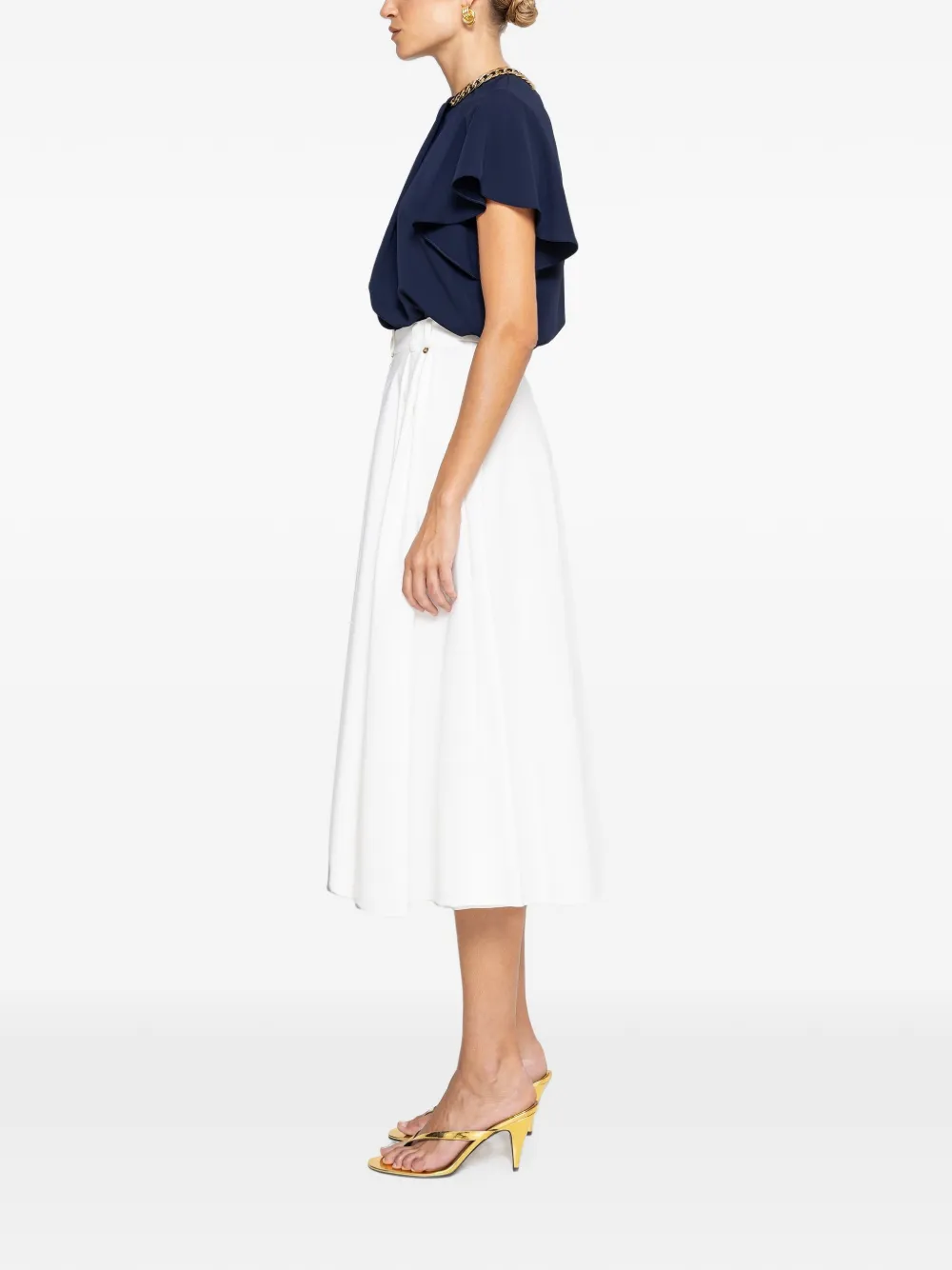 NISSA Top met kettingdetail Blauw