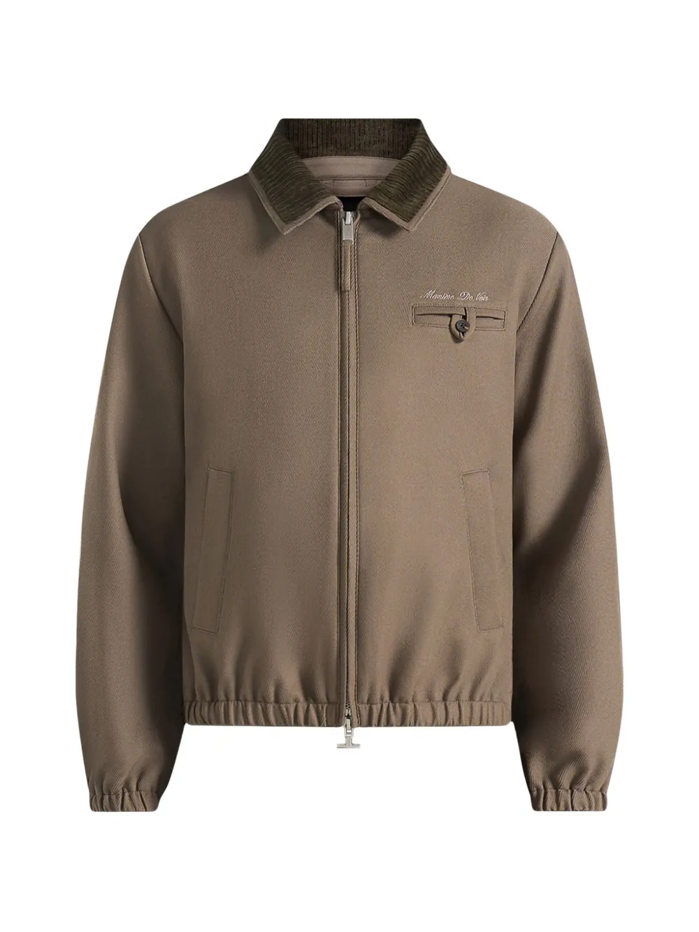 Manière De Voir Kilian Twill-Jacke in Olivgrün