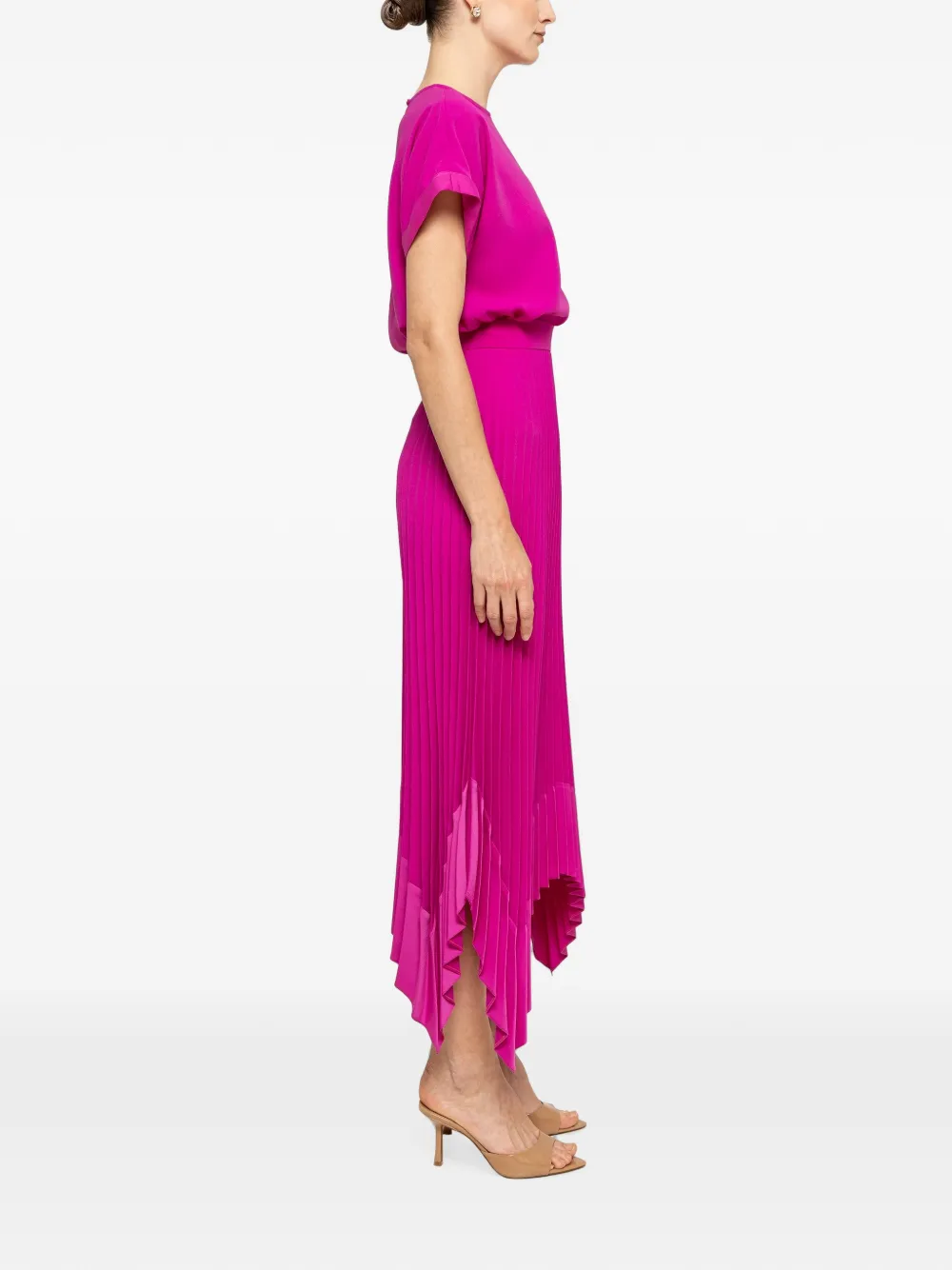 NISSA Midi-plooirok Roze