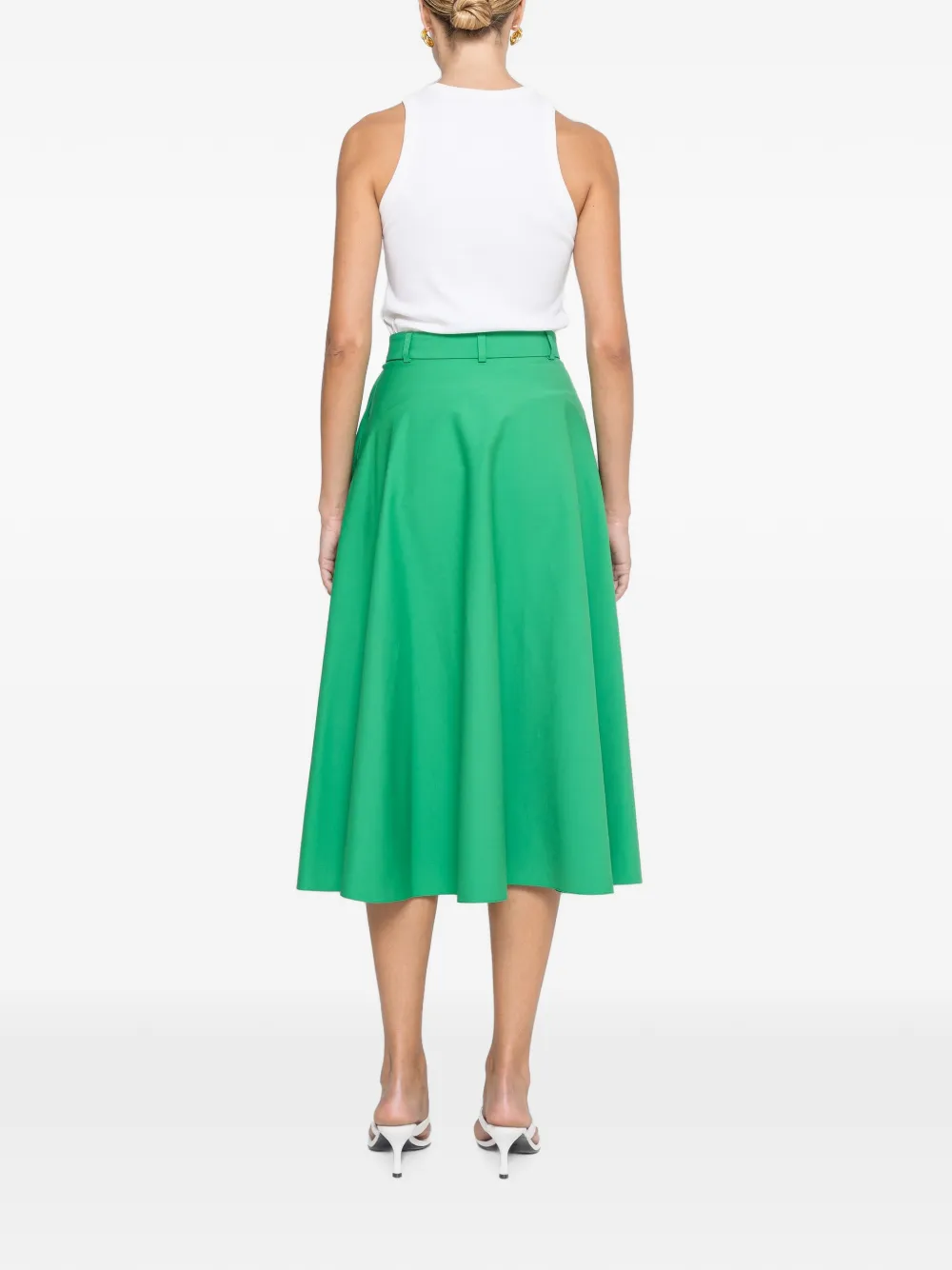 NISSA High waist midi-rok Groen