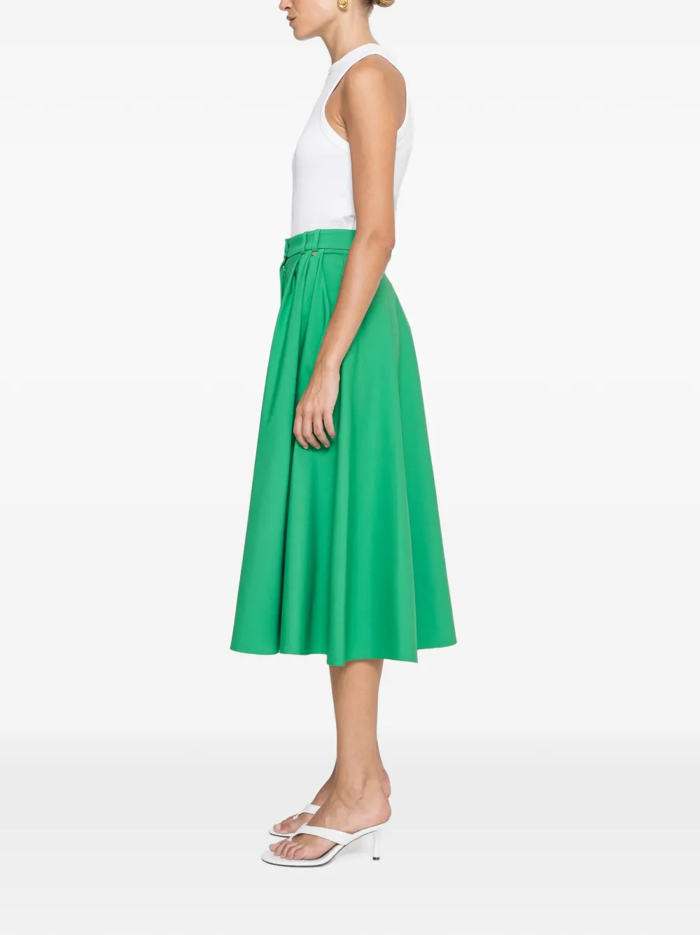 NISSA High waist midi-rok Groen