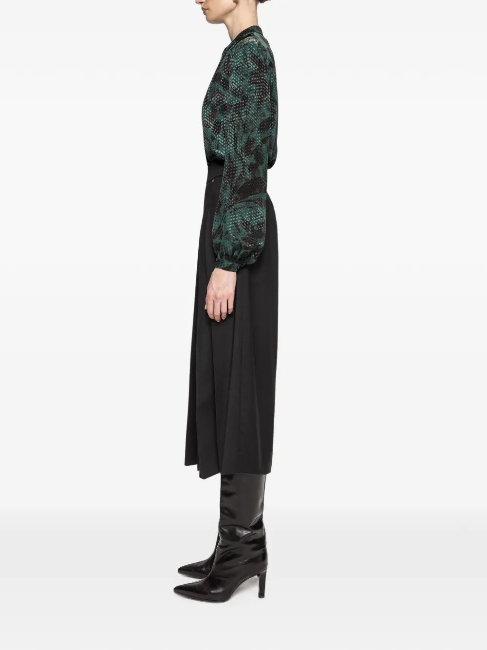 NISSA Viscose top met bloemenprint Groen
