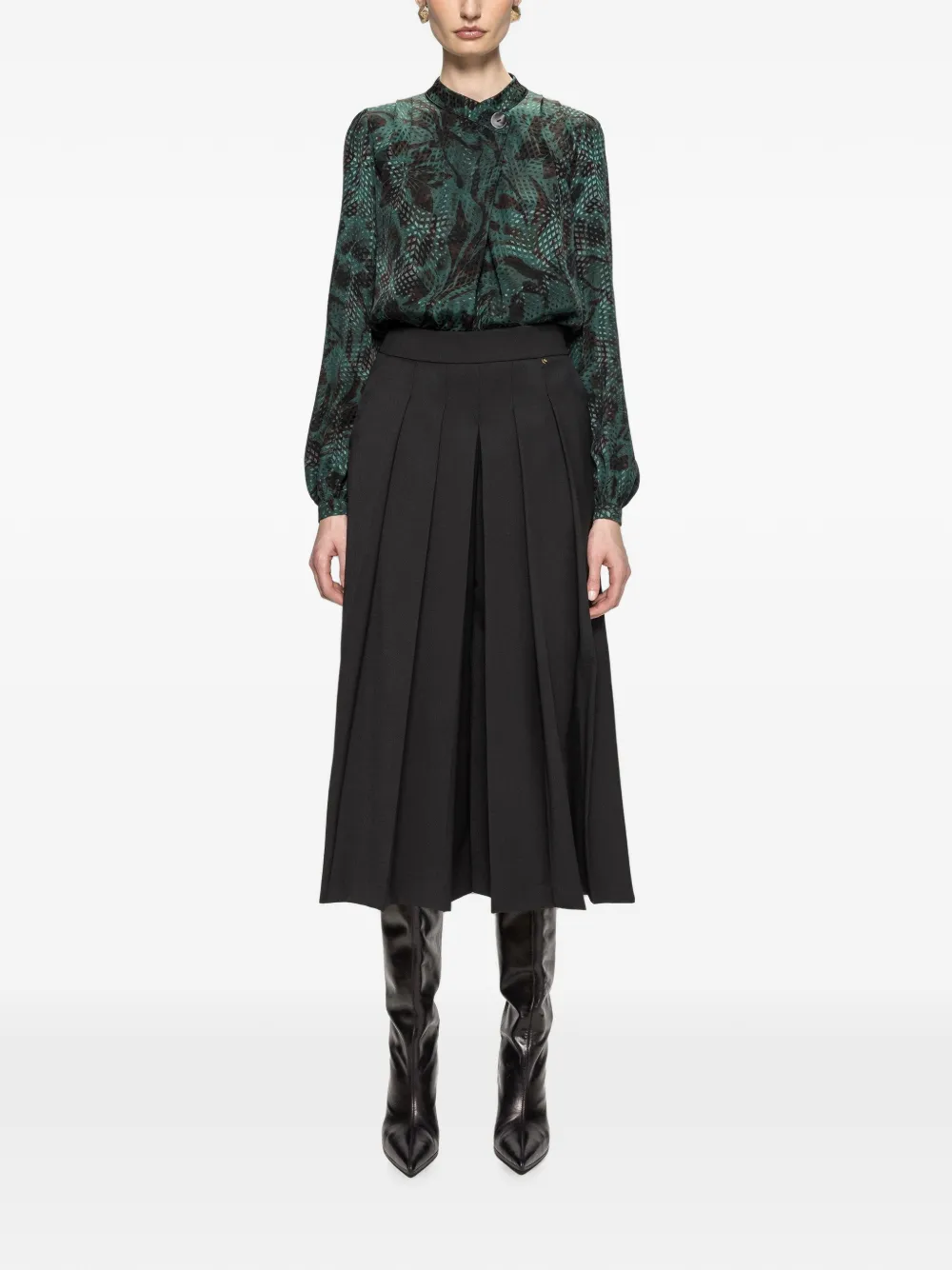 NISSA Viscose top met bloemenprint Groen