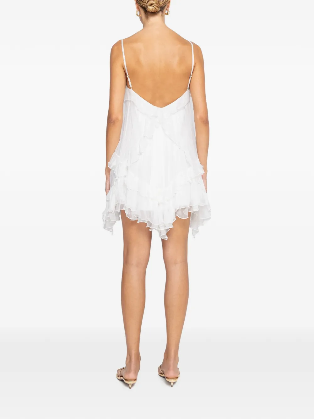 NISSA Mini-jurk met open rug Wit