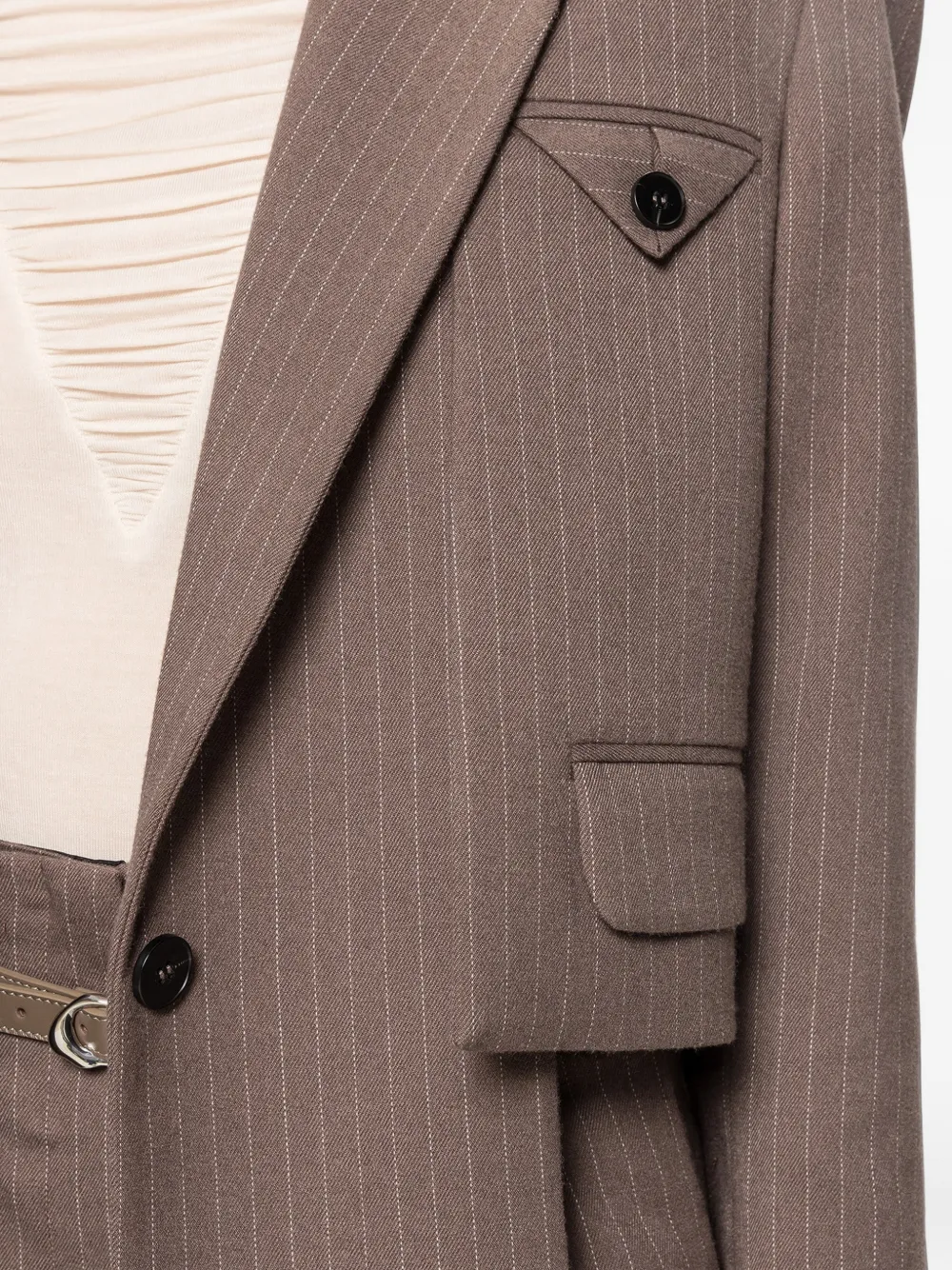 NISSA Blazer met krijtstreep Bruin