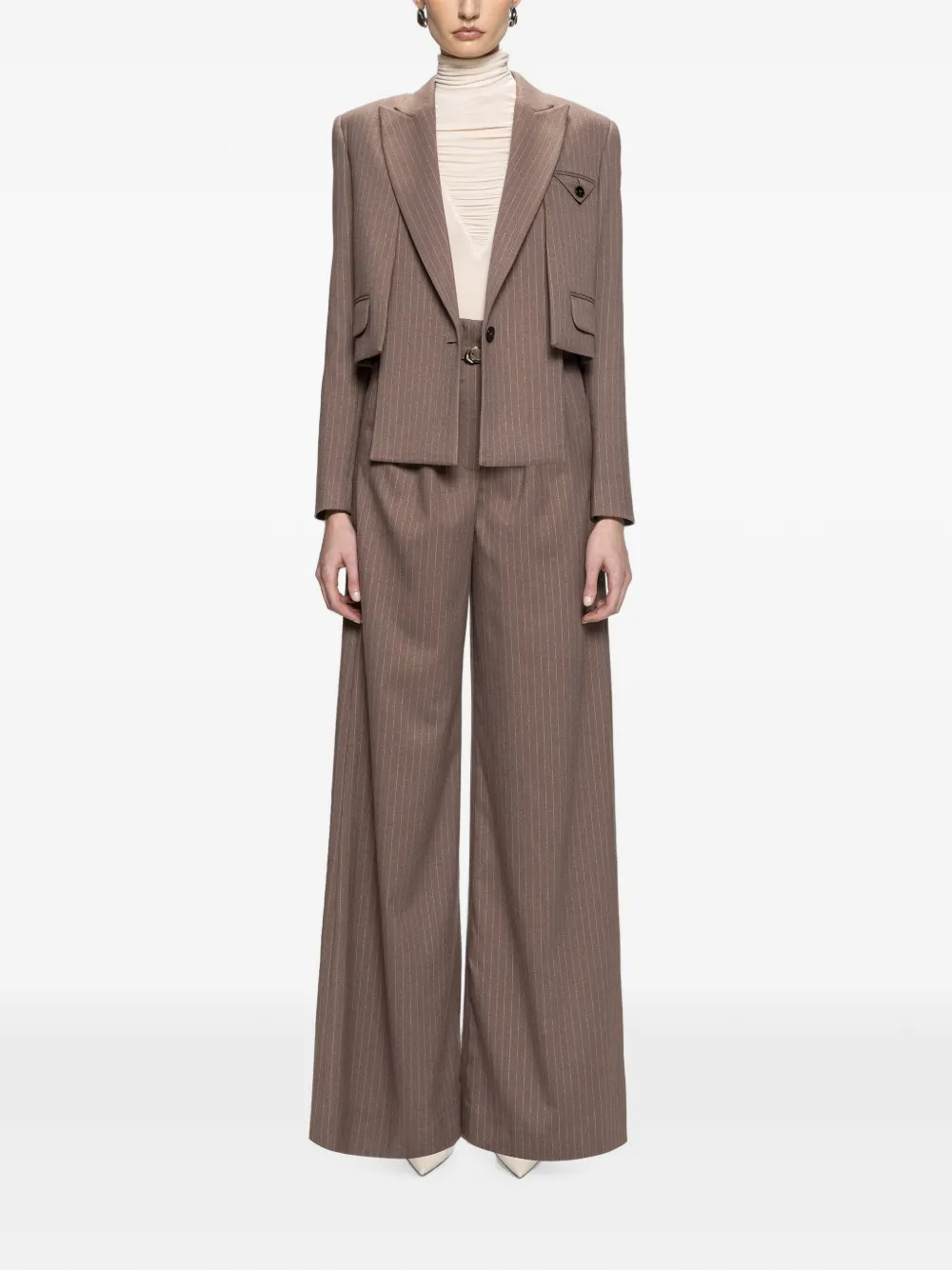 NISSA Blazer met krijtstreep Bruin