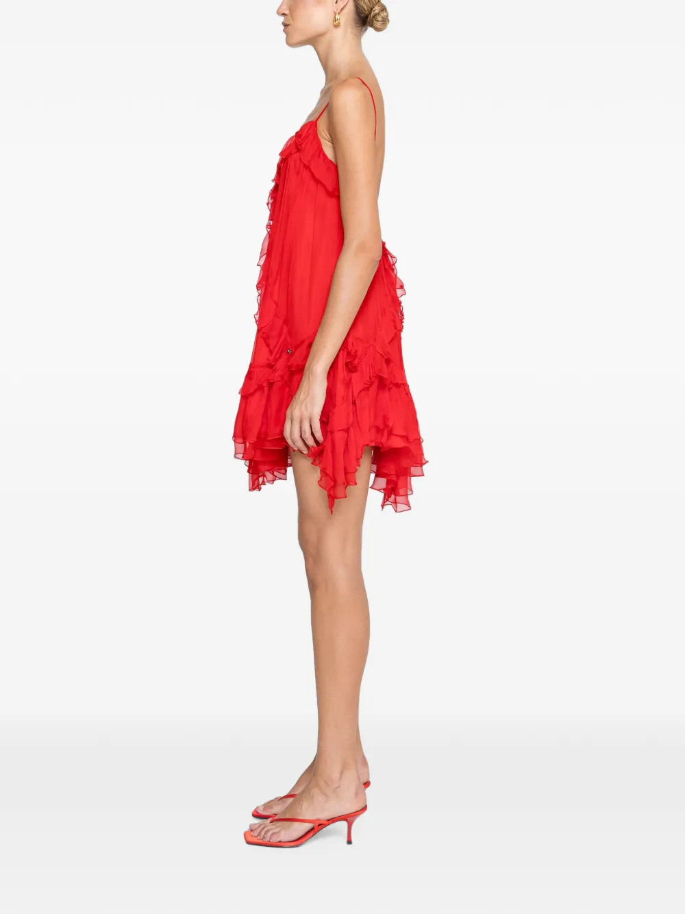 NISSA Mini-jurk met open rug Rood