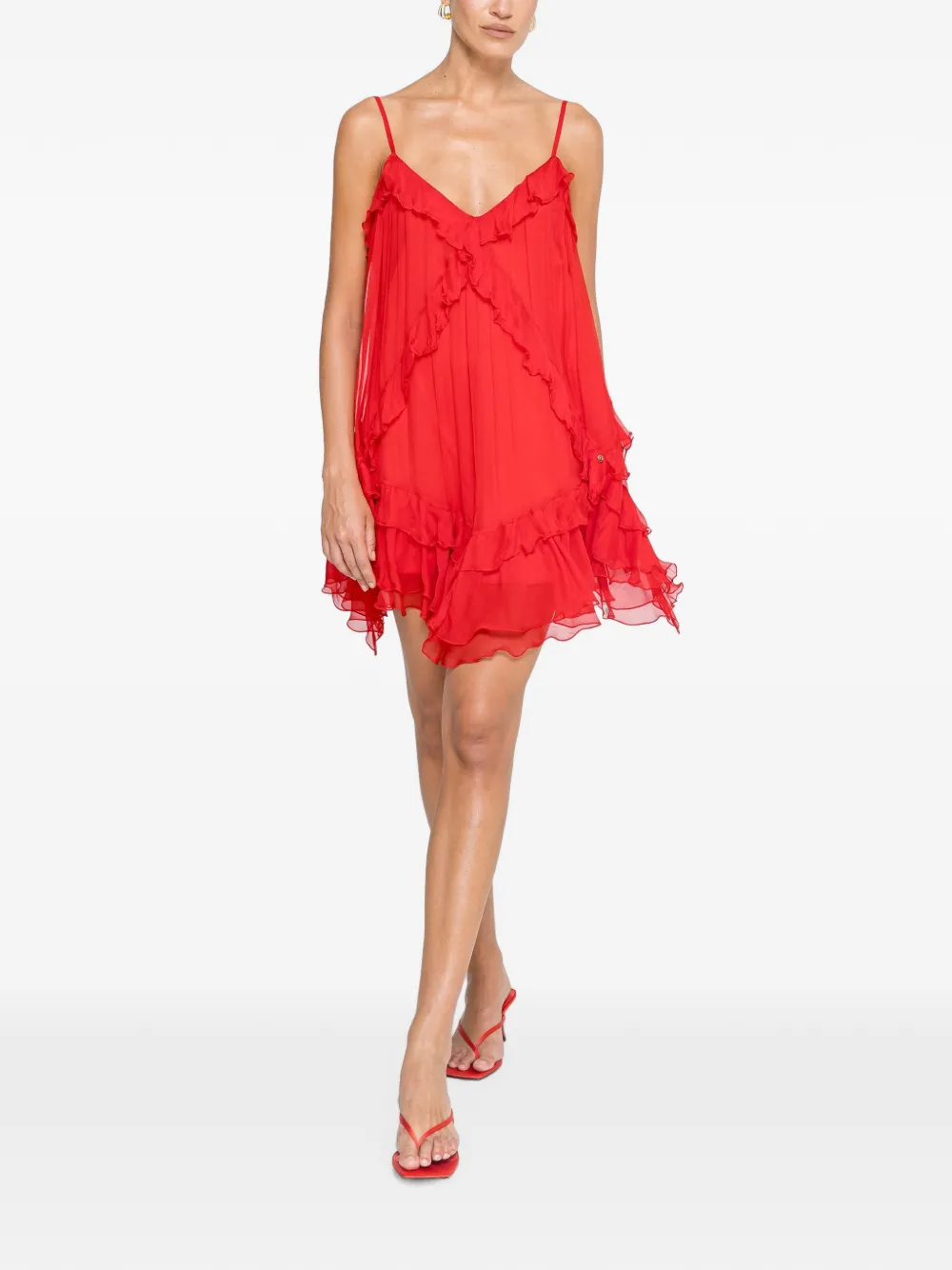 NISSA Mini-jurk met open rug Rood