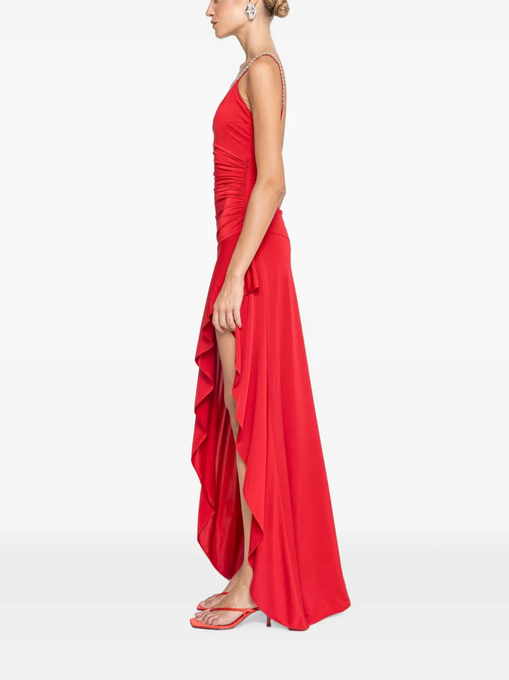 NISSA Asymmetrische maxi-jurk Rood