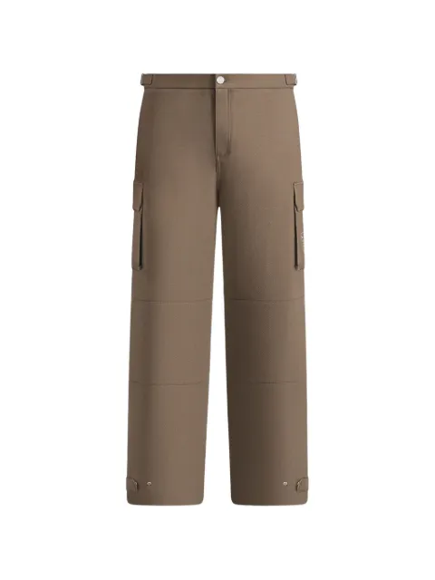 Manière De Voir Mathis in olive twill signature wide-leg cargo trousers