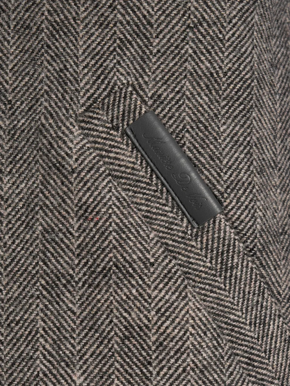 Manière De Voir Levi wollen bodywarmer met rits en visgraatpatroon Grijs